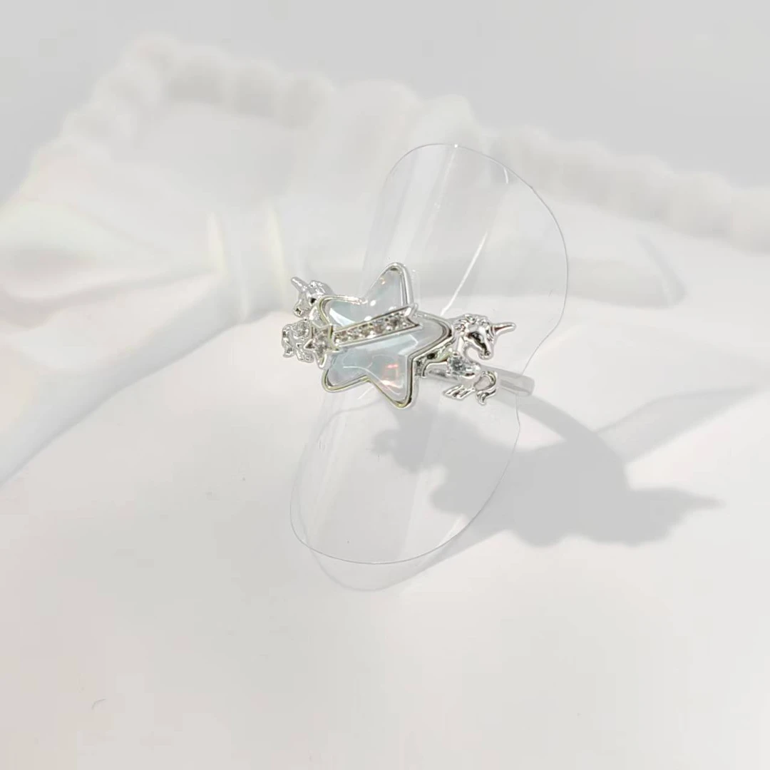 XUPING/旭平首饰 合金玻璃戒指 年终大促气质星星GDQ X001166043