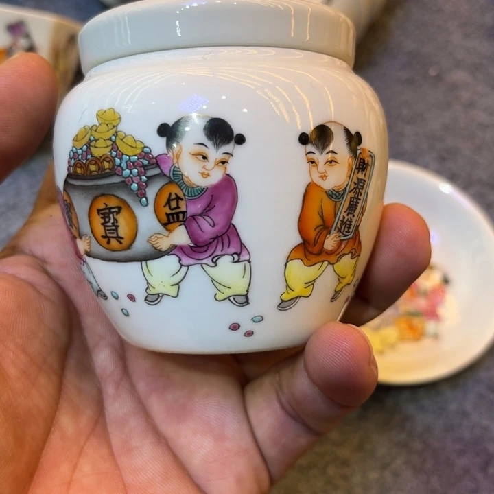 纯手绘精品盖碗杯