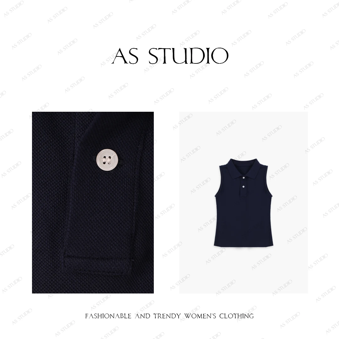 【AS两粒扣】25新经典小马刺绣减龄百搭无袖POLO衫AS25XXS01029