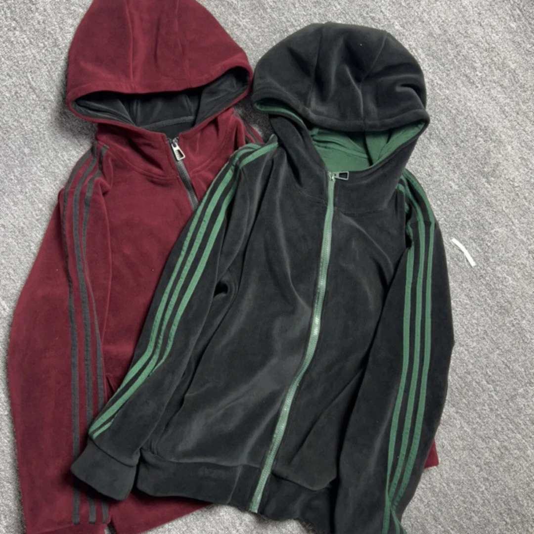 宽松型秋季常规款短外套拼色休闲长袖时尚开襟连帽