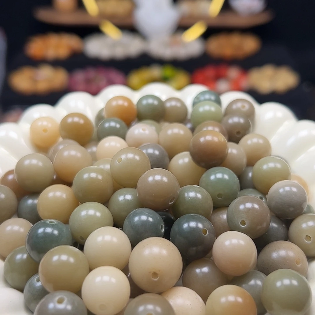 菩提根/象牙果手串微瑕卡12/13敦煌圆200颗