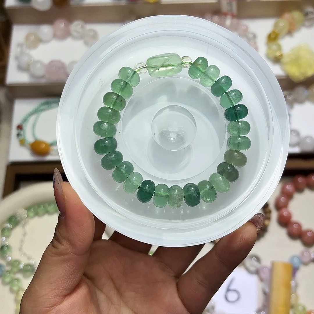 石英石纯铜绿色系高级感手串