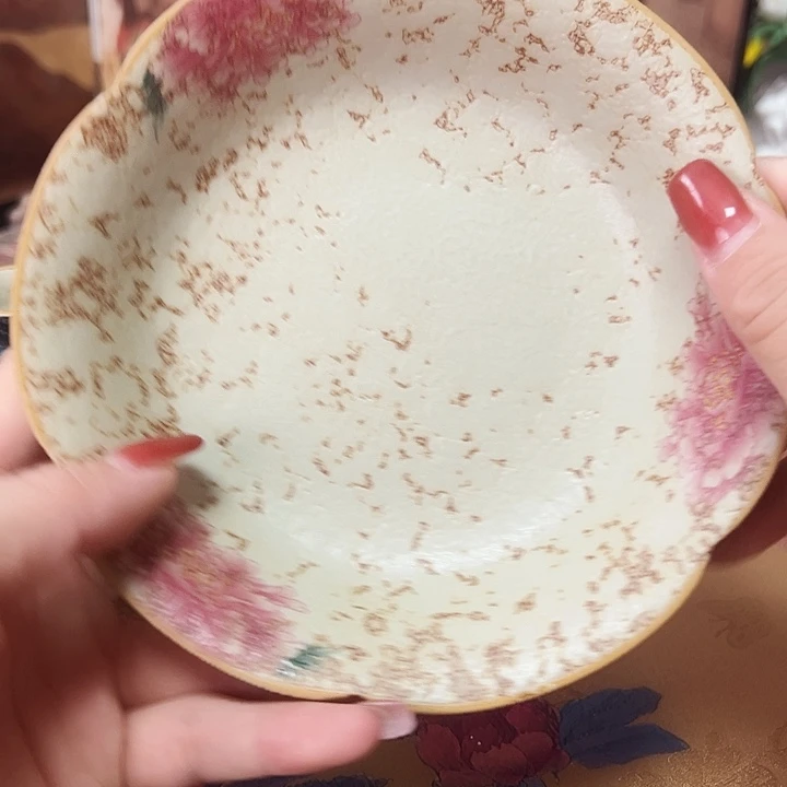 火石红国色牡丹盛世系列茶器