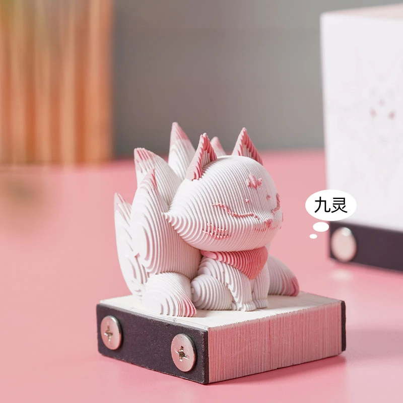 3d立体便签本纸雕可手撕文创日历创意模型高颜值便利贴