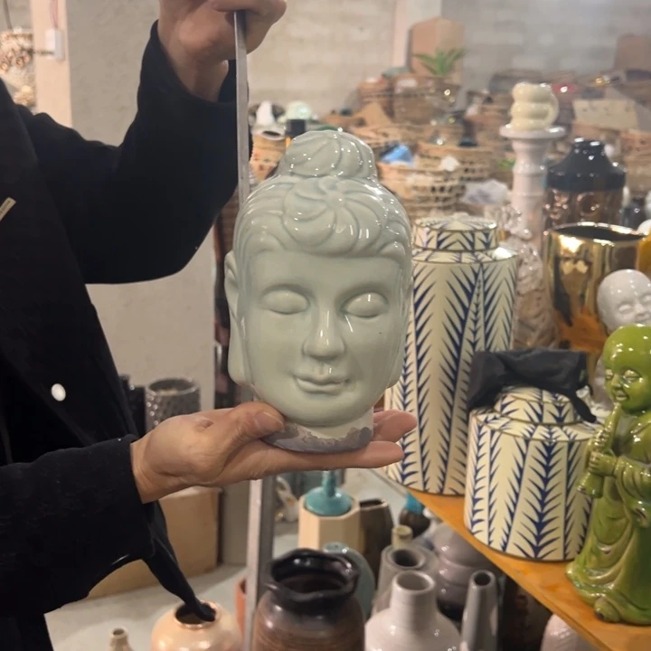摆件高度20厘米宽度13厘米微瑕捡漏粘釉