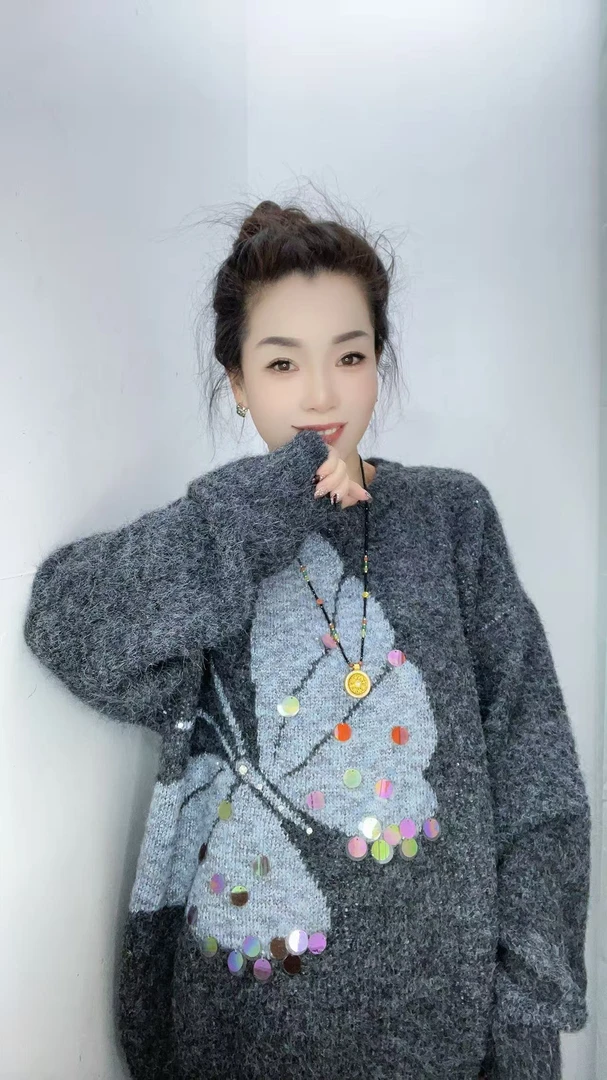 贝雪儿   #88759  新款时尚洋气韩版百搭针织衫