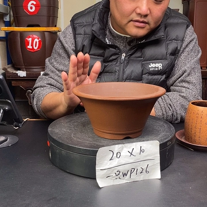 紫砂花盆货号一只WP126