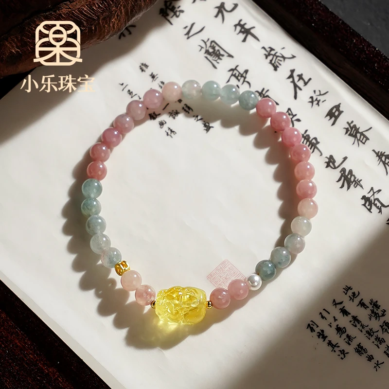 单圈碧玺貔貅财源不断女式手链多样性发一-10146