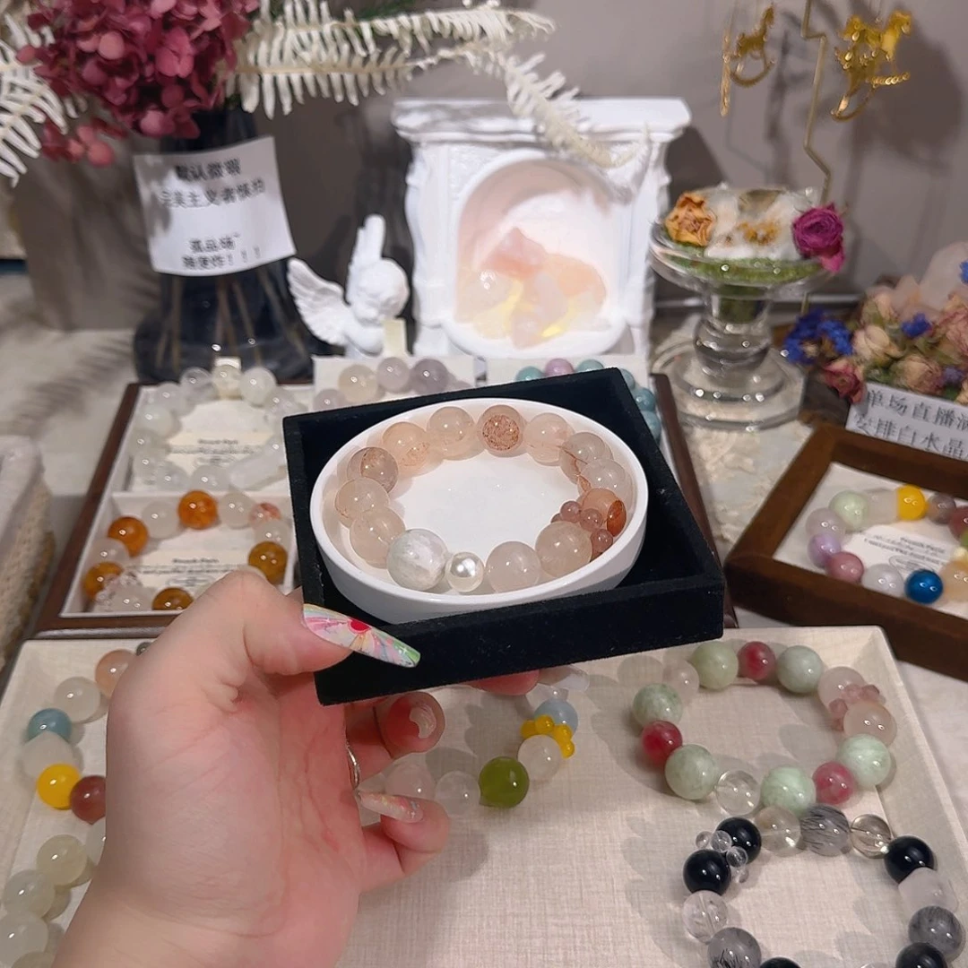 水晶手链合金天然水晶手串多样性发其一