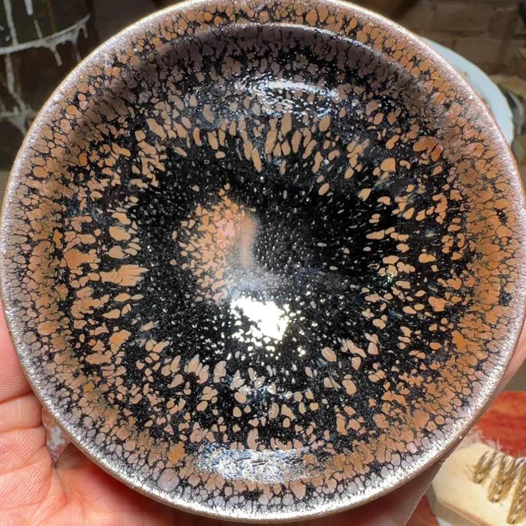 柴烧建盏茶盏茶杯432