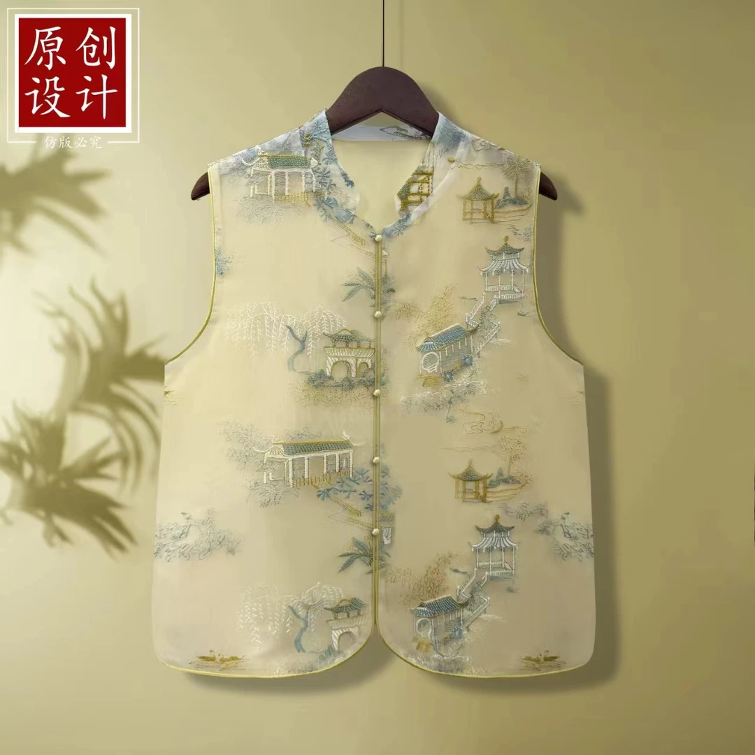 7799-29新中式国风时尚休闲马甲