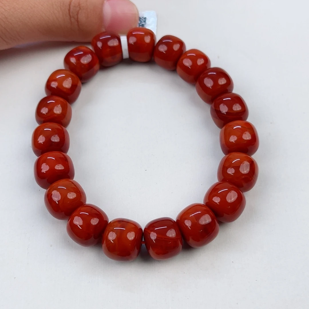 手链未镶嵌南红玛瑙瓦西牛血红典藏级老型单圈12mm