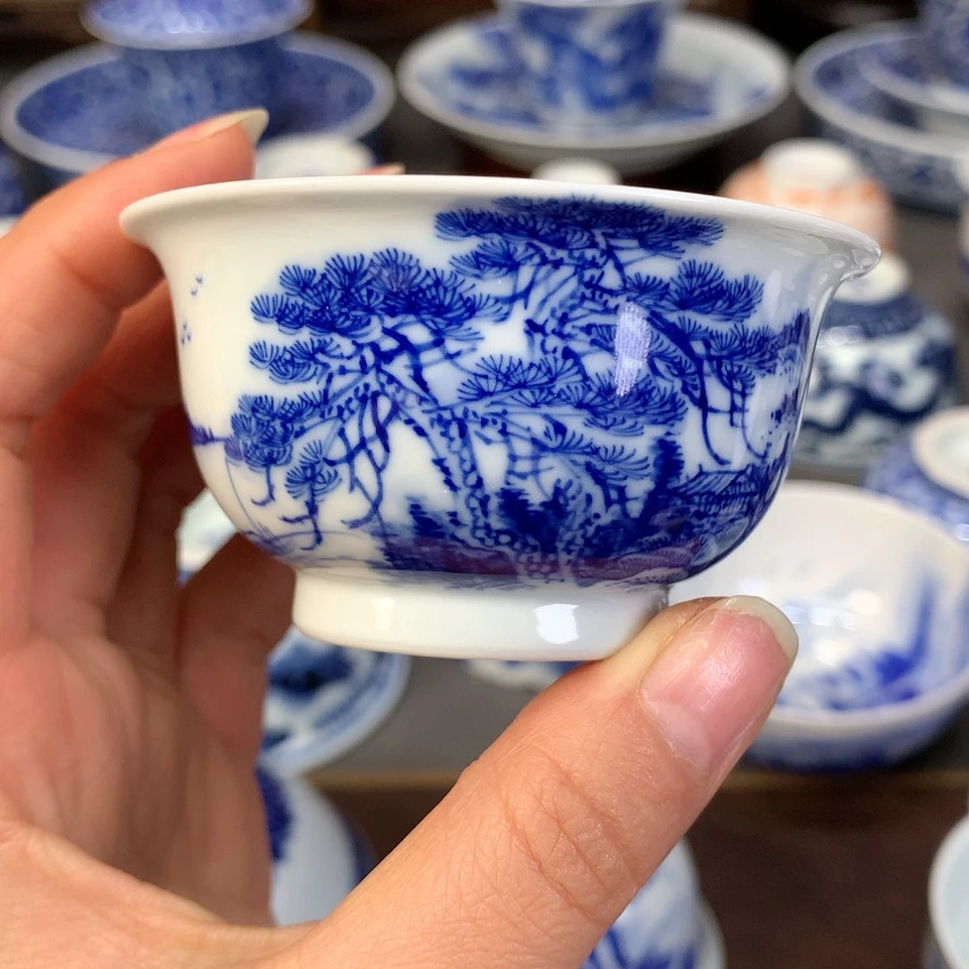 【闪购商品】瓷片开**天景德镇陶瓷主人杯