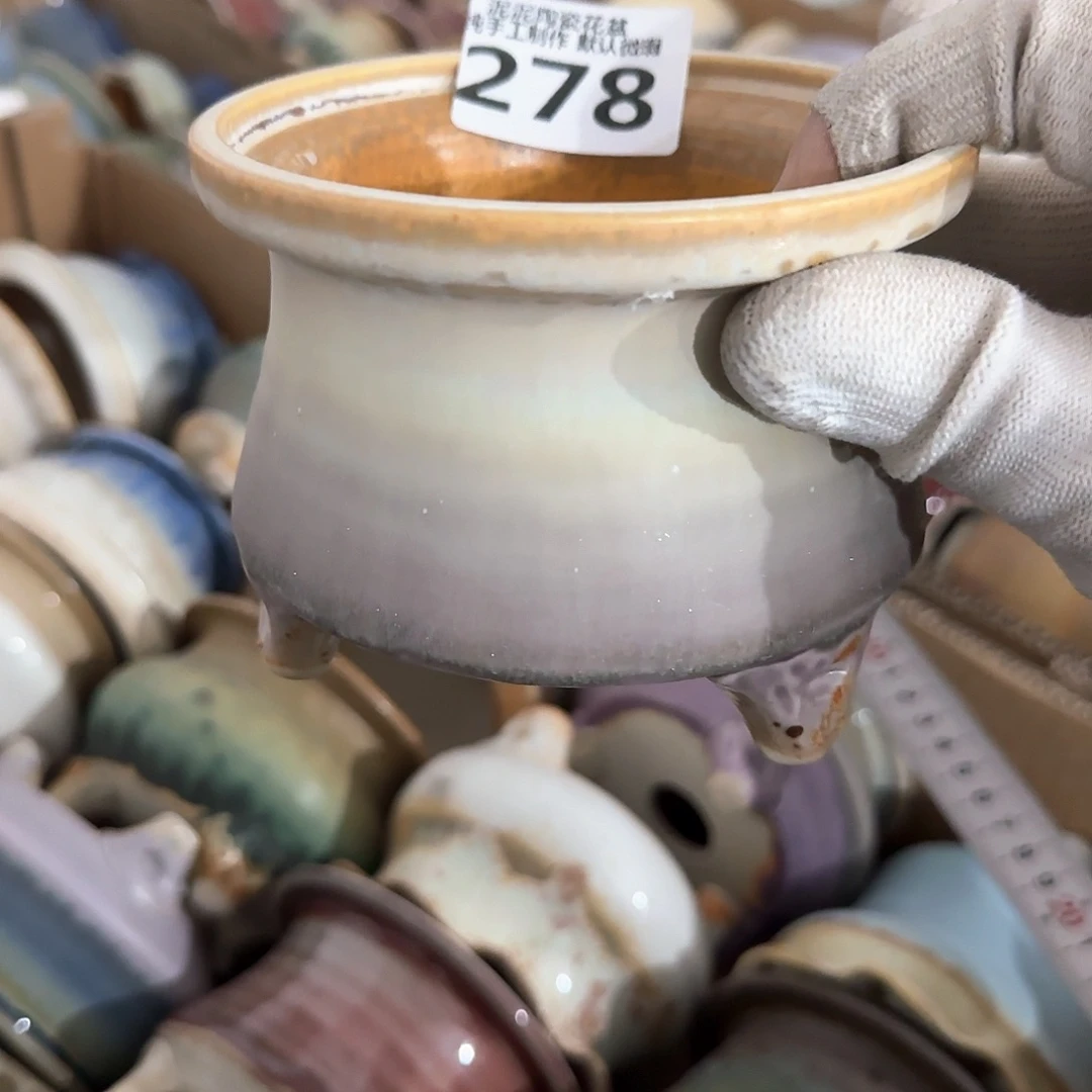 瓷片景德镇手工花盆