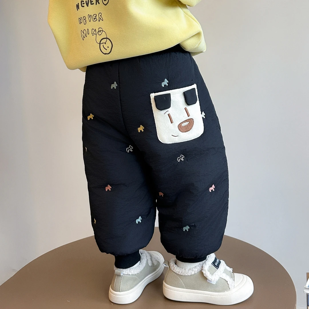 女童加厚棉裤儿童洋气时髦加绒休闲裤小女孩宝宝秋冬装2025新款潮