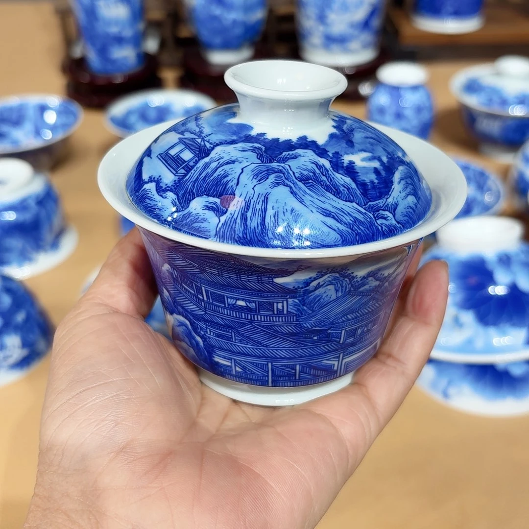 s***丶景德镇纯手绘盖碗微瑕