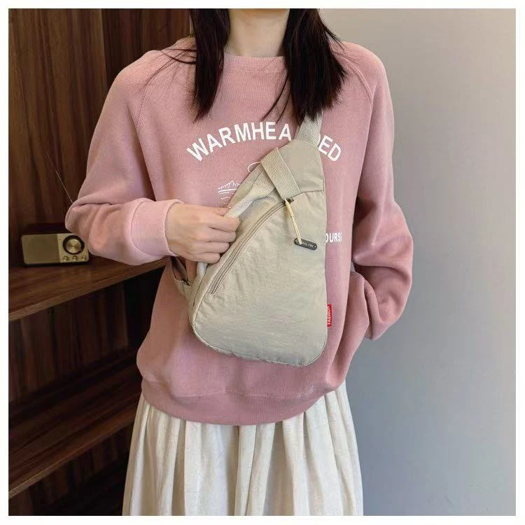 运动风单肩街头潮流运动胸包腰包潮流肩包纯色腋下包休闲