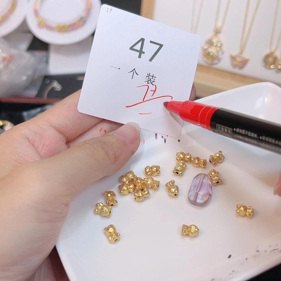 紫晶珠宝半成品银S925镀金镶嵌47