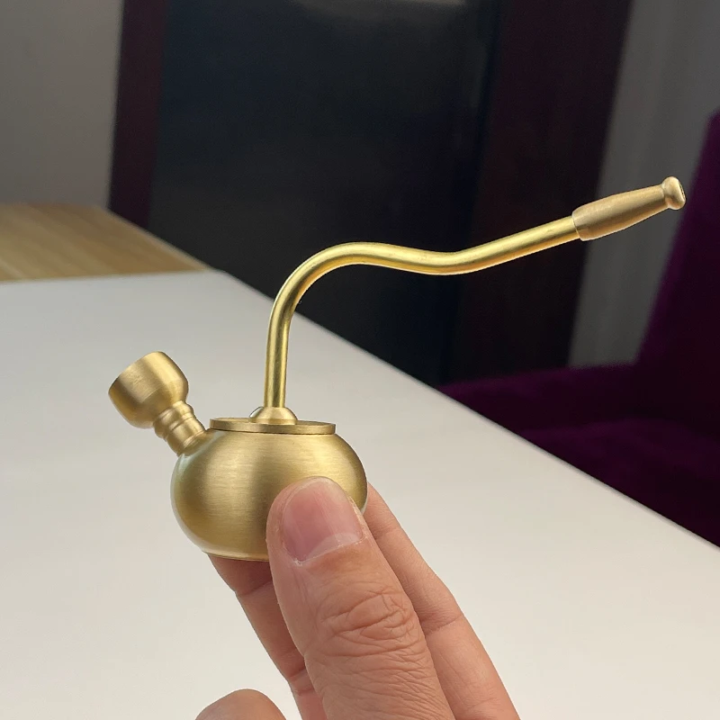 老式黄铜球式水过滤烟嘴粗中细支多用