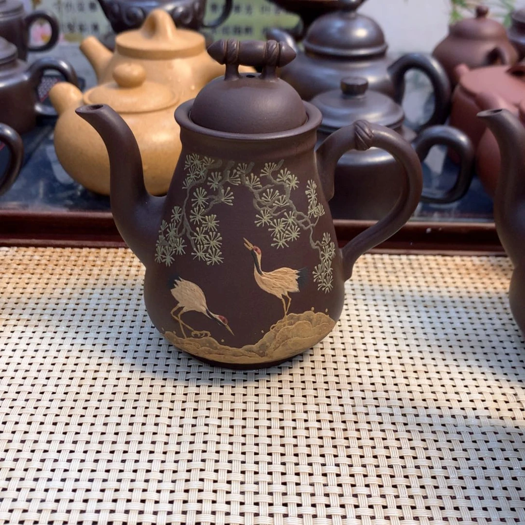 茶壶紫砂宜兴原矿紫泥200cc