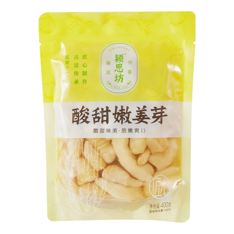 颍思坊嫩姜芽400g糖醋姜甜姜醋泡姜生姜片开袋即食泡菜酱菜咸菜