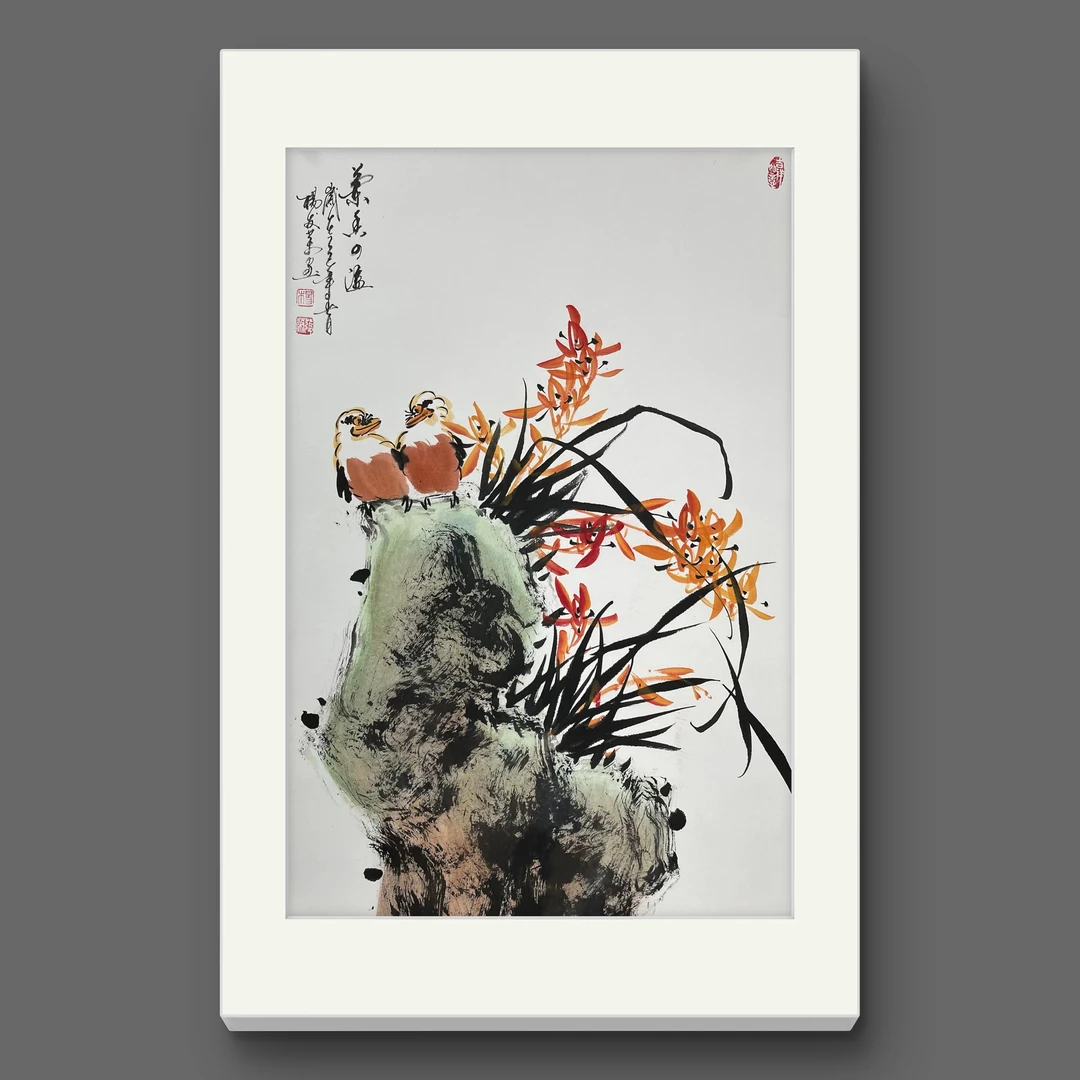 客厅书房挂画四尺三开竖幅作品纯画心未装裱不带框