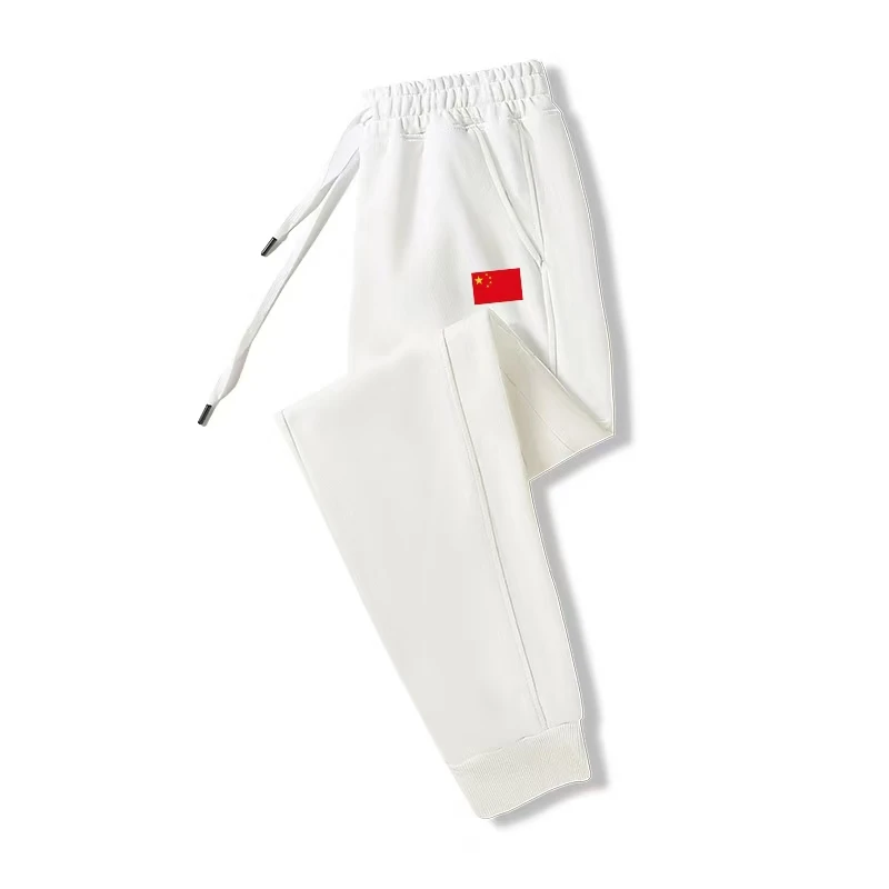 2025春款华棉卫裤舒适百搭简约纯色拼接束脚遮肉显瘦长裤