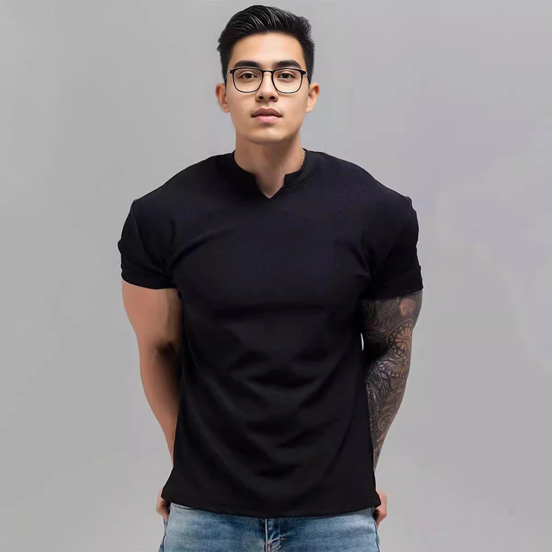 MPA同款美式健身短袖男收袖口显大显肌肉速干高弹肌理感运动T恤夏