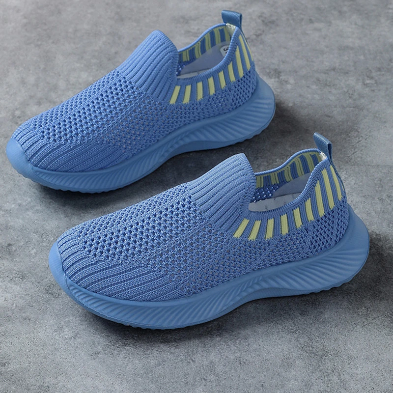 男童运动鞋2025夏季款透气儿童单网鞋男孩子一脚蹬轻便休闲跑步鞋