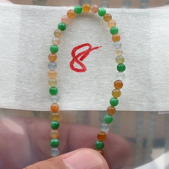 定制翡翠未镶嵌翡翠珠链