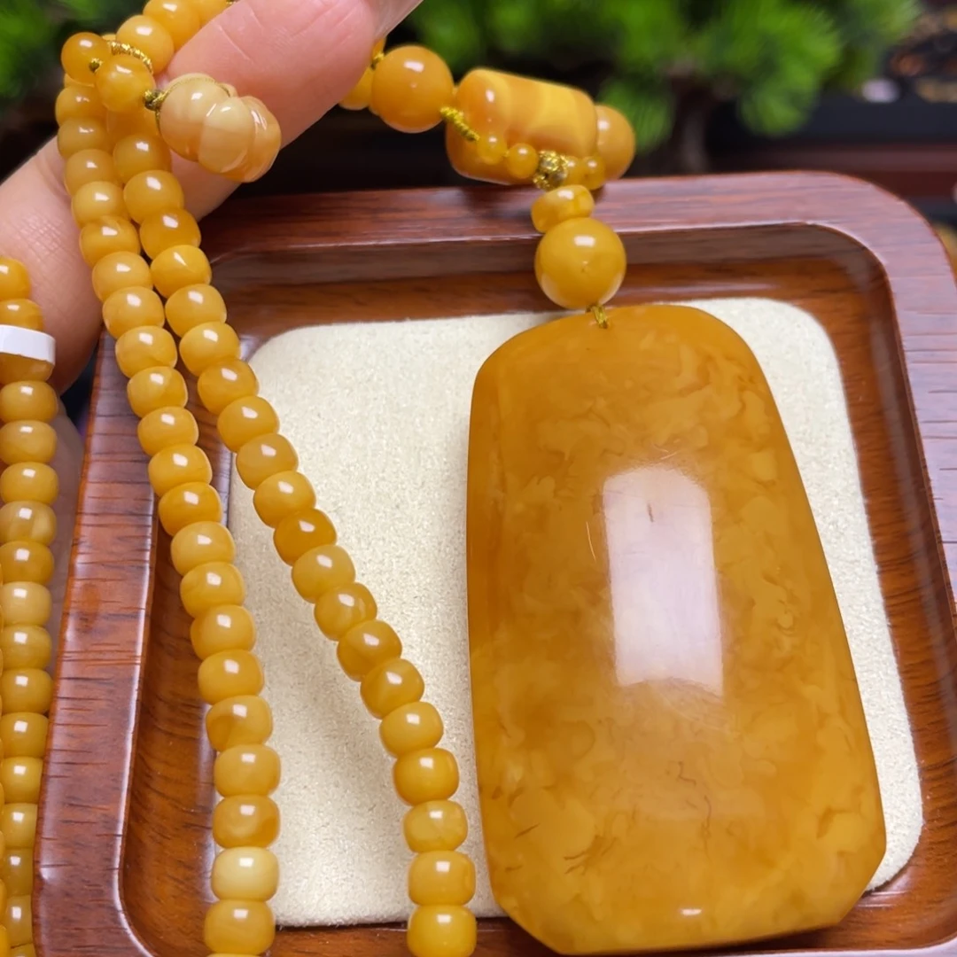 蜜蜡颈饰未镶嵌项链