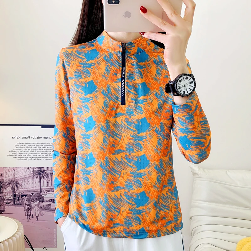 户外休闲运动春夏服装跑步速干长袖吸湿排汗速干衣运动弹力上衣