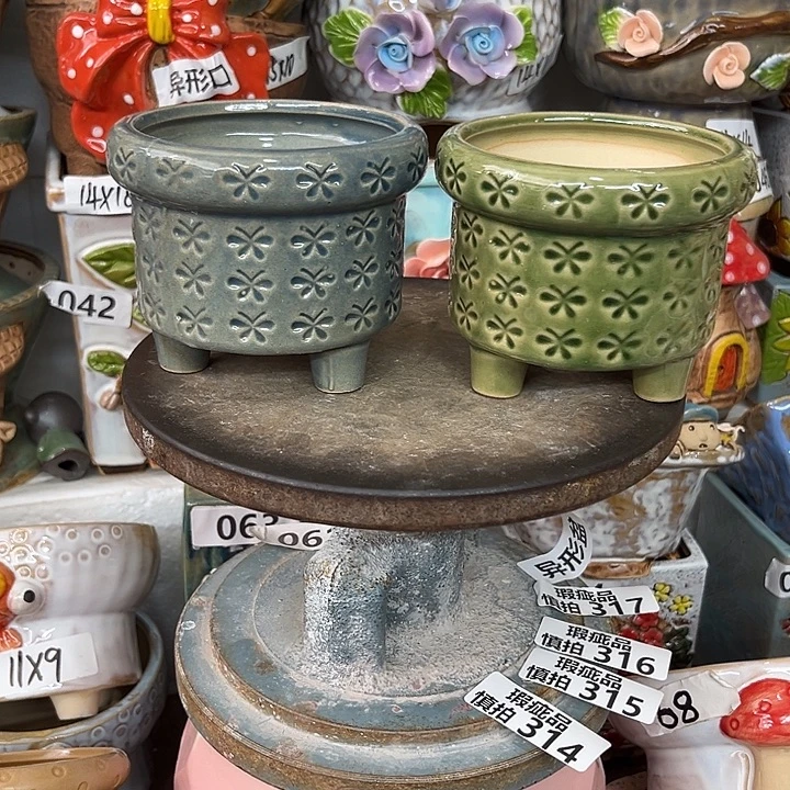 紫砂花盆粗陶材质多肉花盆