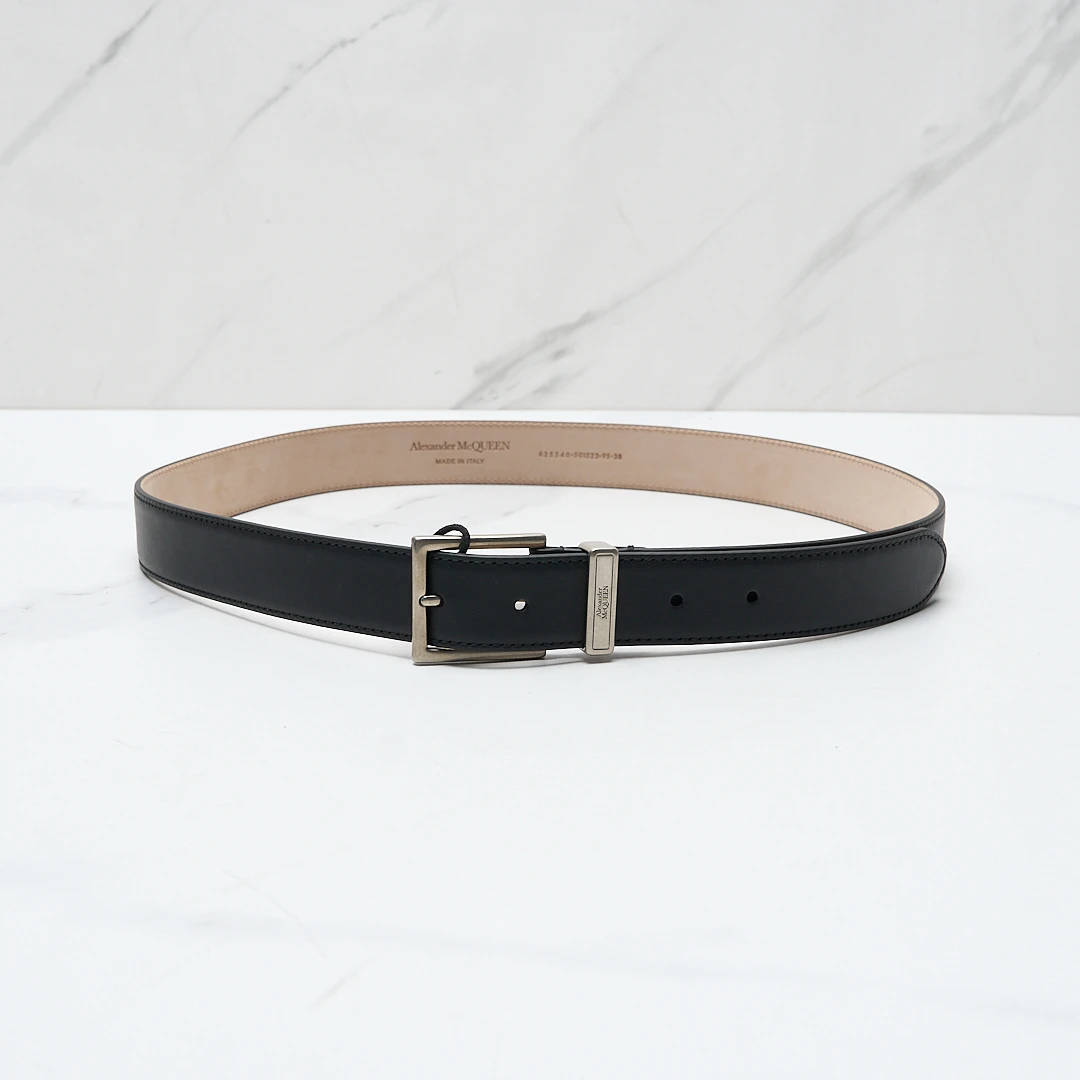 全新未使用/Alexander Mcqueen男士字母logo腰带/ANBW00276