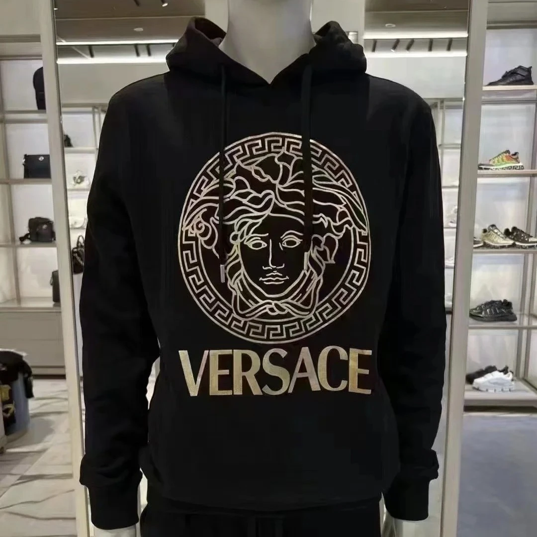 未使用 VERSACE/范思哲 男士美杜莎印花经典连帽卫衣