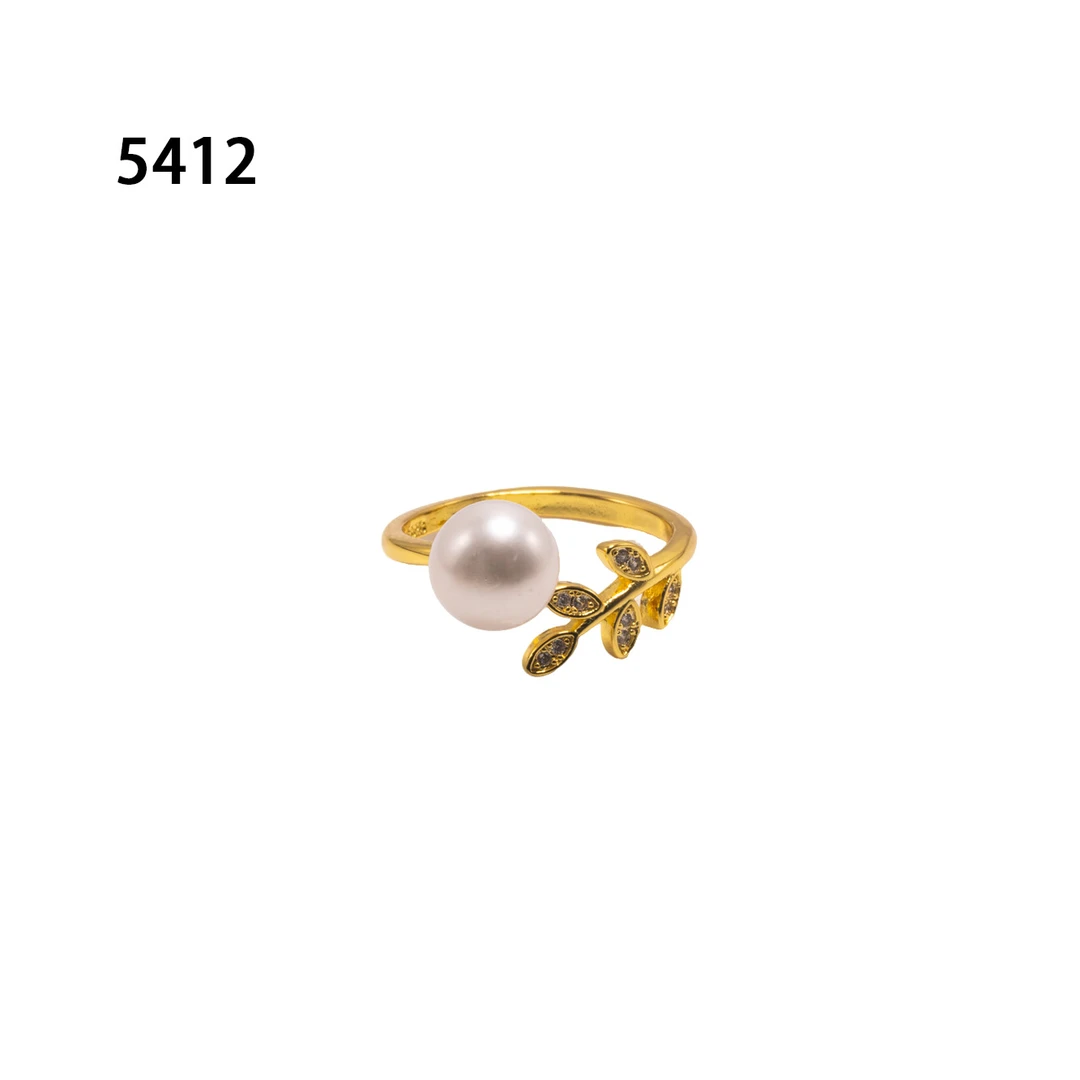 铜合金戒指 时尚轻奢个性金枝玉叶素款戒指~5412