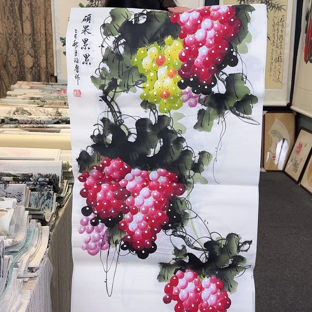 纯手绘国画作品好看三尺