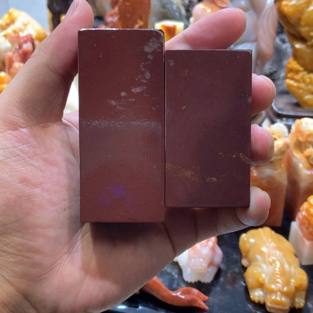 寿山石印石篆刻练习章月尾石，印面3.1