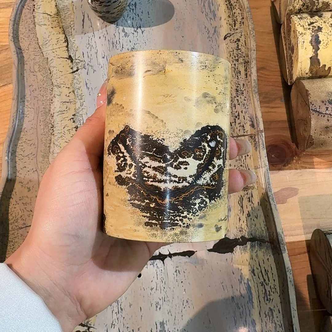 坐**起国画石精品六君子桶