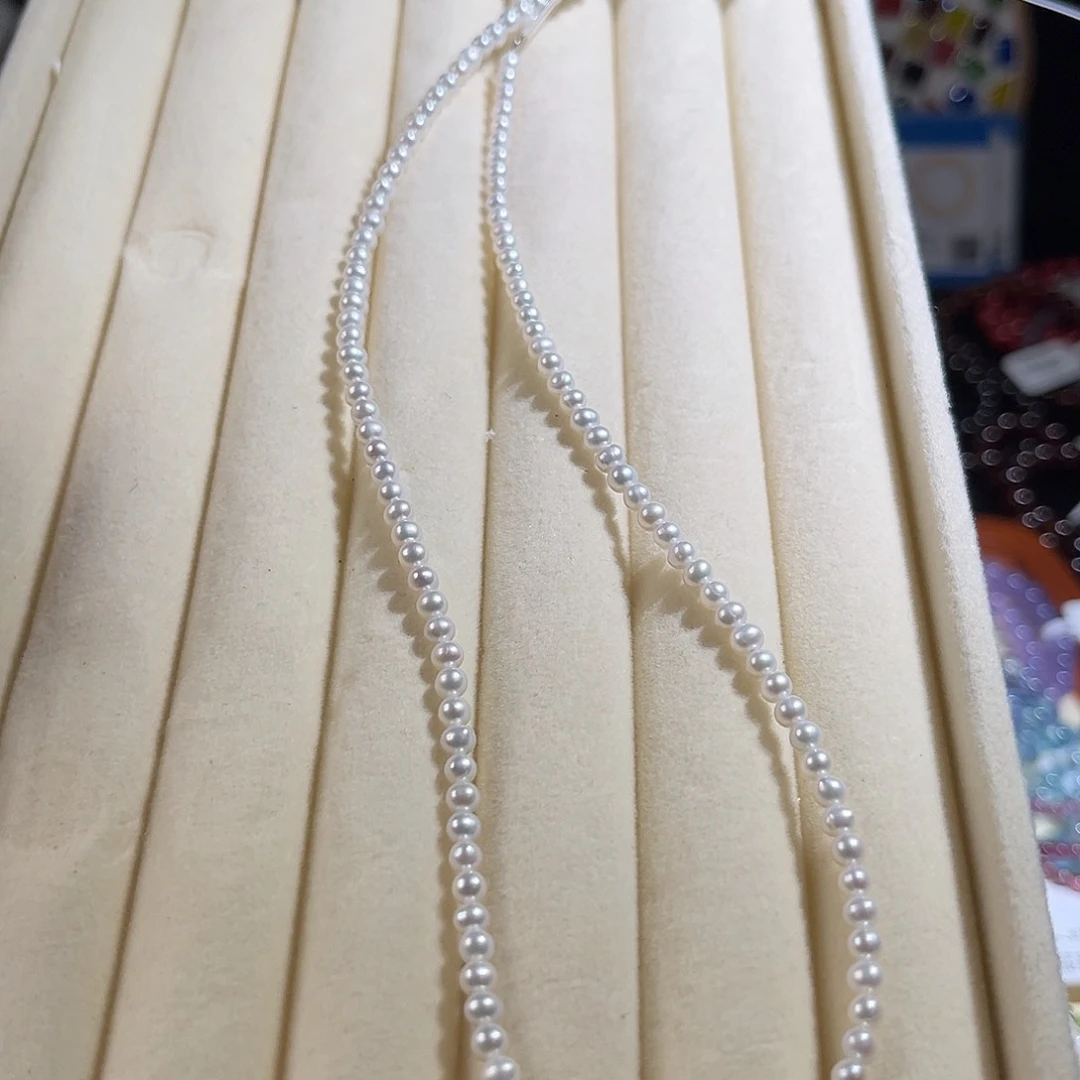 静***深烟晶手链未镶嵌拍3件珍珠077