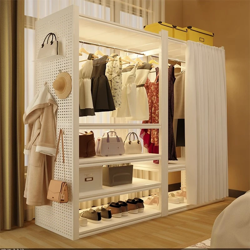 货架衣柜简易组装角钢衣柜出租房衣帽架家用多层置物架阳台收纳架