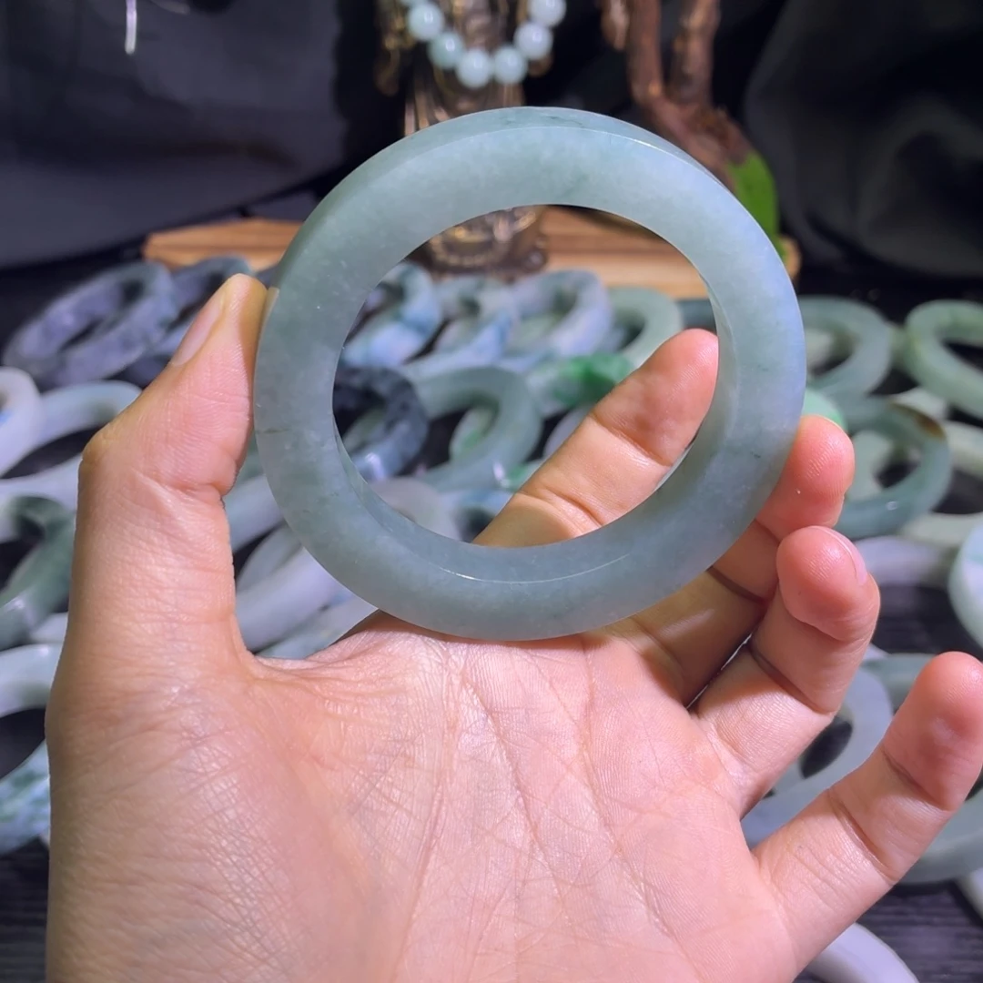 定制翡翠未镶嵌天然纹理随机，追求完美者慎拍