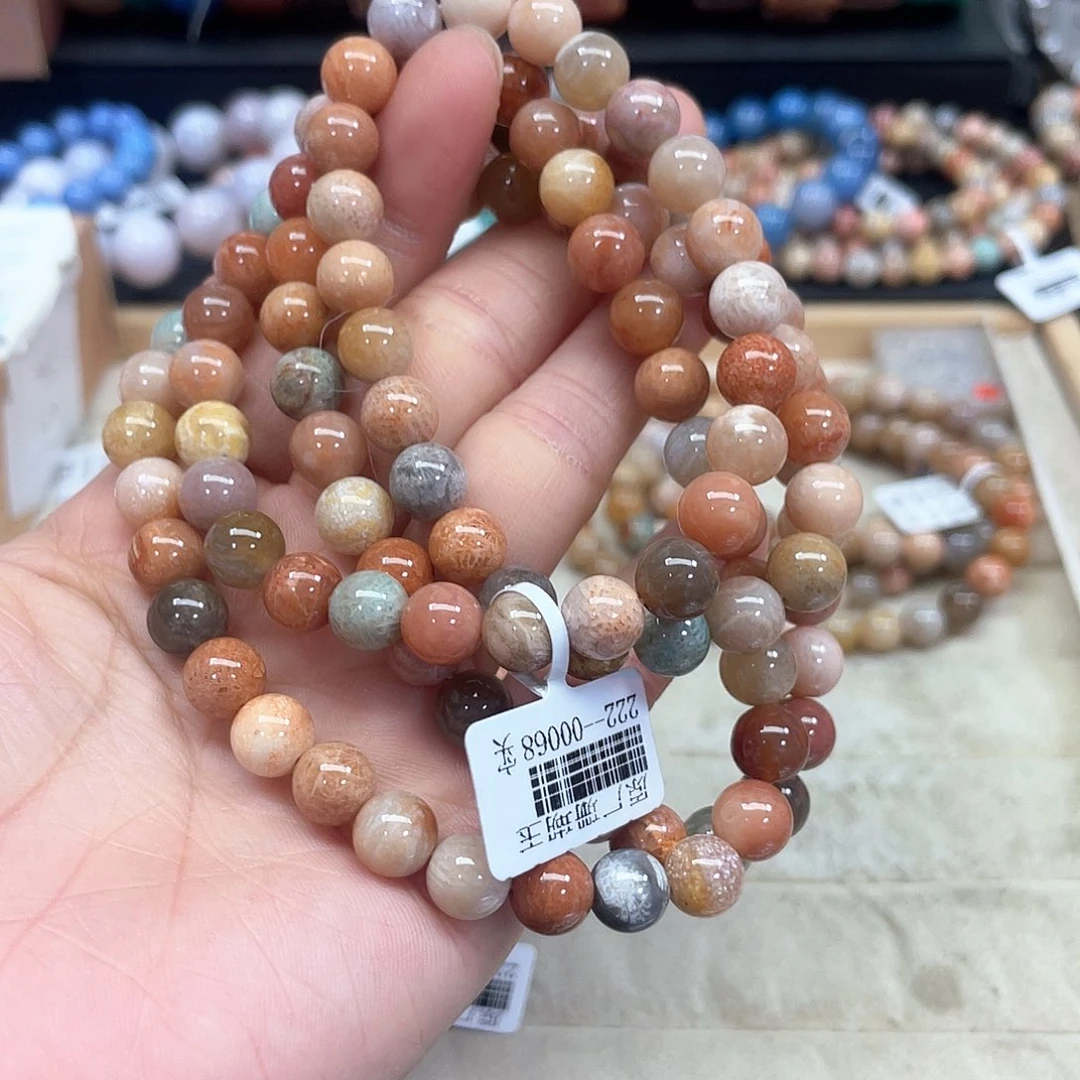 硅化珊瑚（珊瑚玉）手串未镶嵌年*542