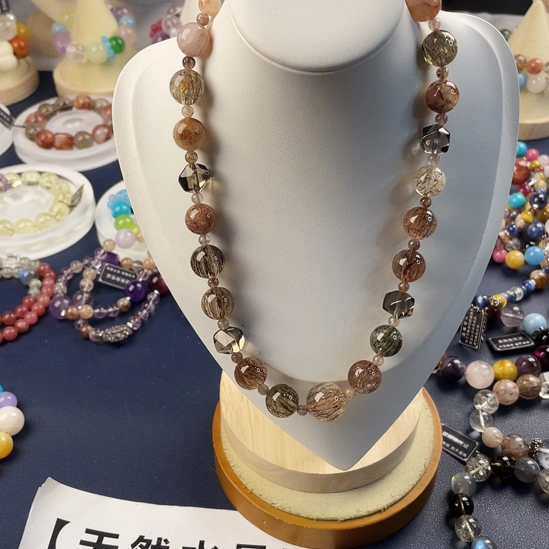 银S925镶嵌手链烟晶