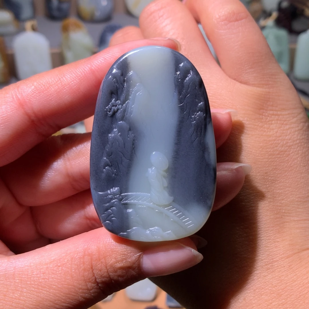 和田玉未镶嵌颈饰