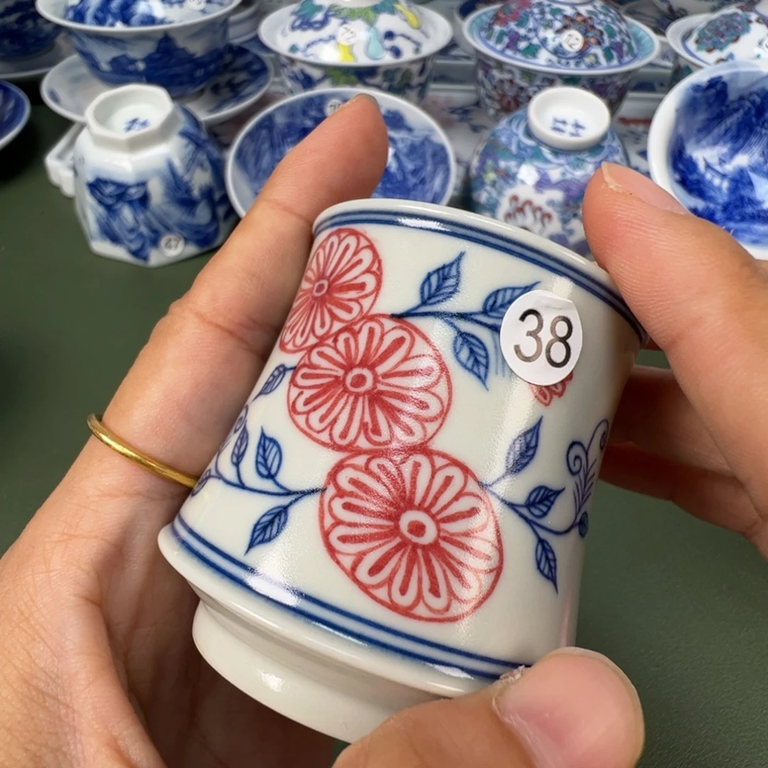 景德镇纯手工纯手绘茶具木木38