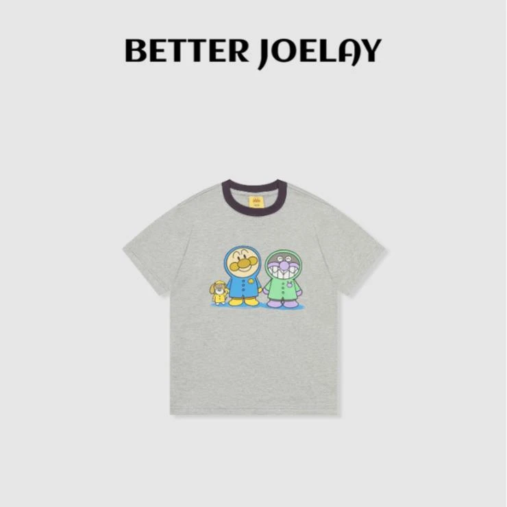 BETTERJORLAY -【新墨水蓝】短袖圆领T恤宽松韩版时尚潮流KH1626