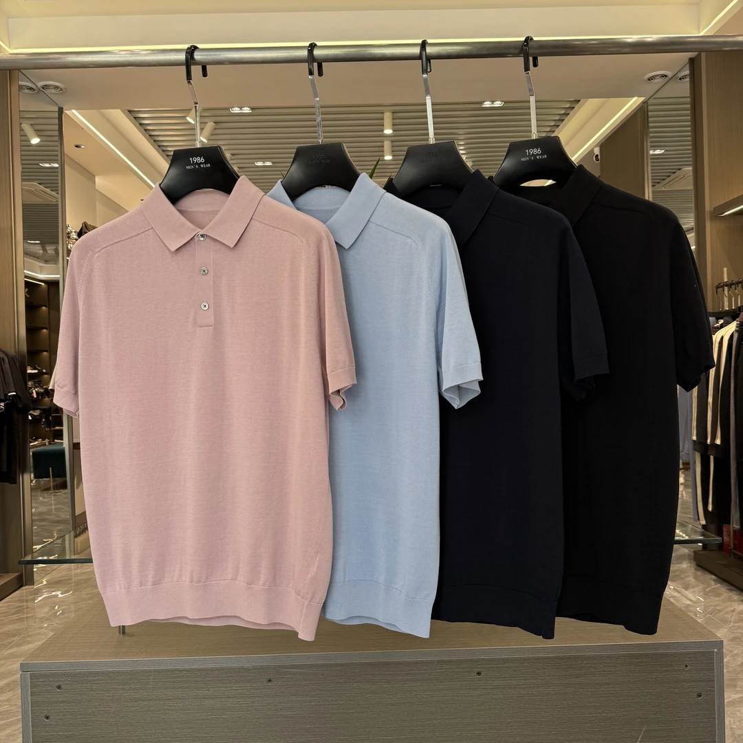【高端针织】3098夏季老钱风棉男士针织高品翻领polo