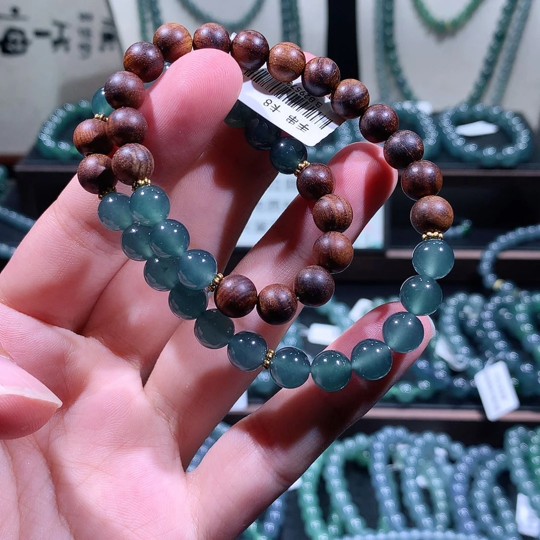 未镶嵌手链翡翠天然a货翡翠手串7.8