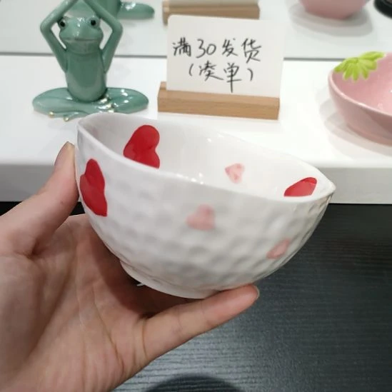 瓷高温瓷釉下彩米饭碗